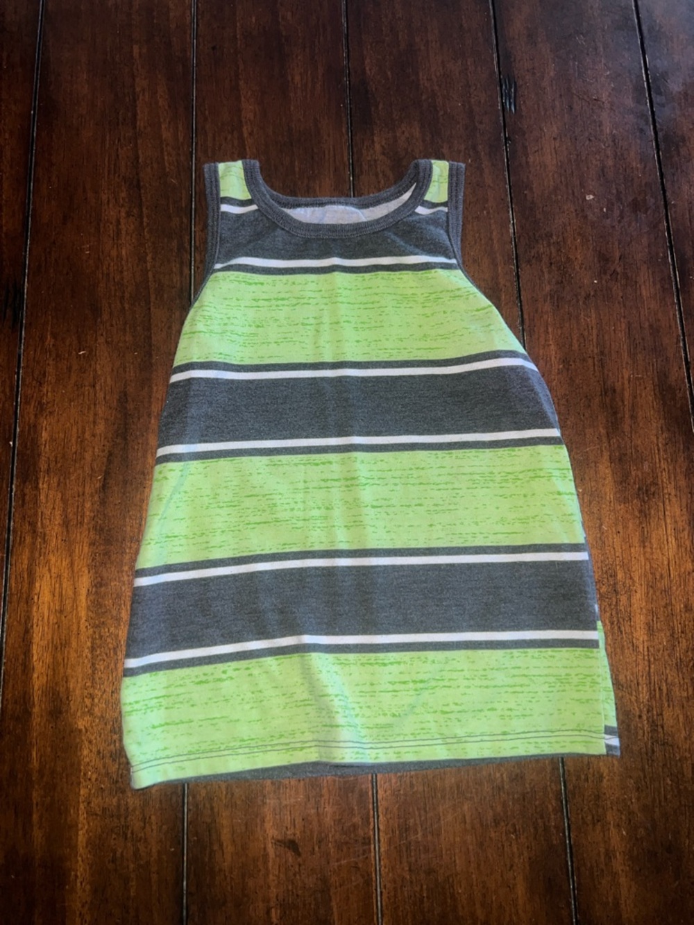 🎉🎉 5 for $20🎉🎉Garanimals Lime Green and Gray Striped Sleeveless Kids Dress
